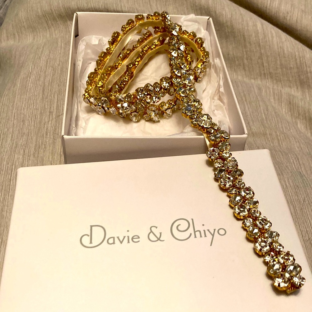 Davie & Chiyo bridal belt, never used measures 31”
